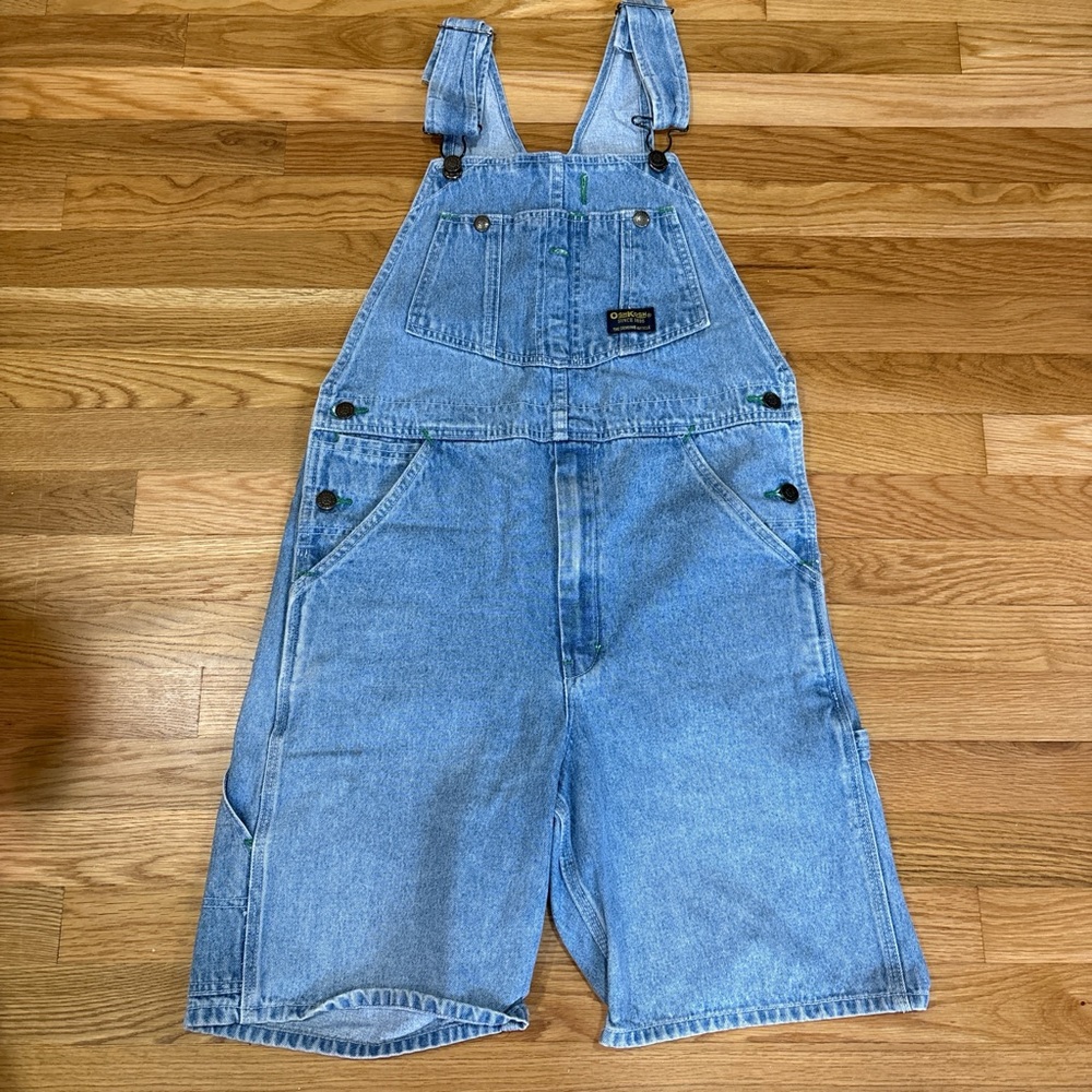 Vintage OshKosh B'gosh Light Blue Denim Short Overalls